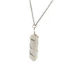 Selenite Wire Wrapped Pencil Pendant
