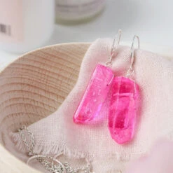 925 Sterling Silver & Raw Cut Pink Agate Crystal Earrings - Xander Kostroma (Last Available) -HELL BUNNY SHOP 1000x1500 4ba44a03 e279 4f0a 89f8 97b57009f4a7