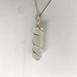 Selenite Wire Wrapped Pencil Pendant -HELL BUNNY SHOP 2 7204 1649933900