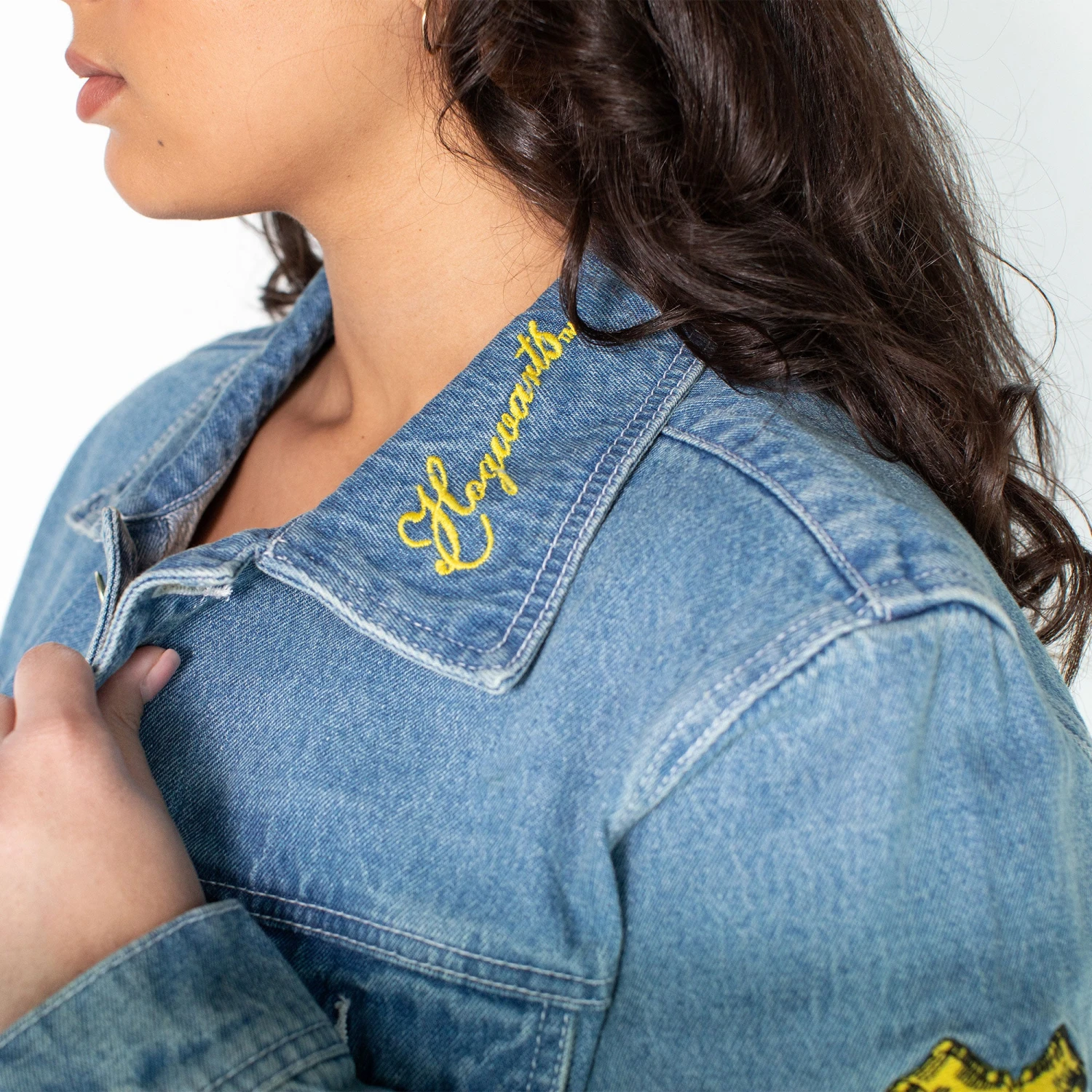 Harry Potter Hogwarts Denim Jacket - Cakeworthy 9 Harry Potter Hogwarts Denim Jacket - Cakeworthy - Image 7