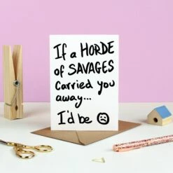 Horde Of Savages Greetings Card - Ink Bandit