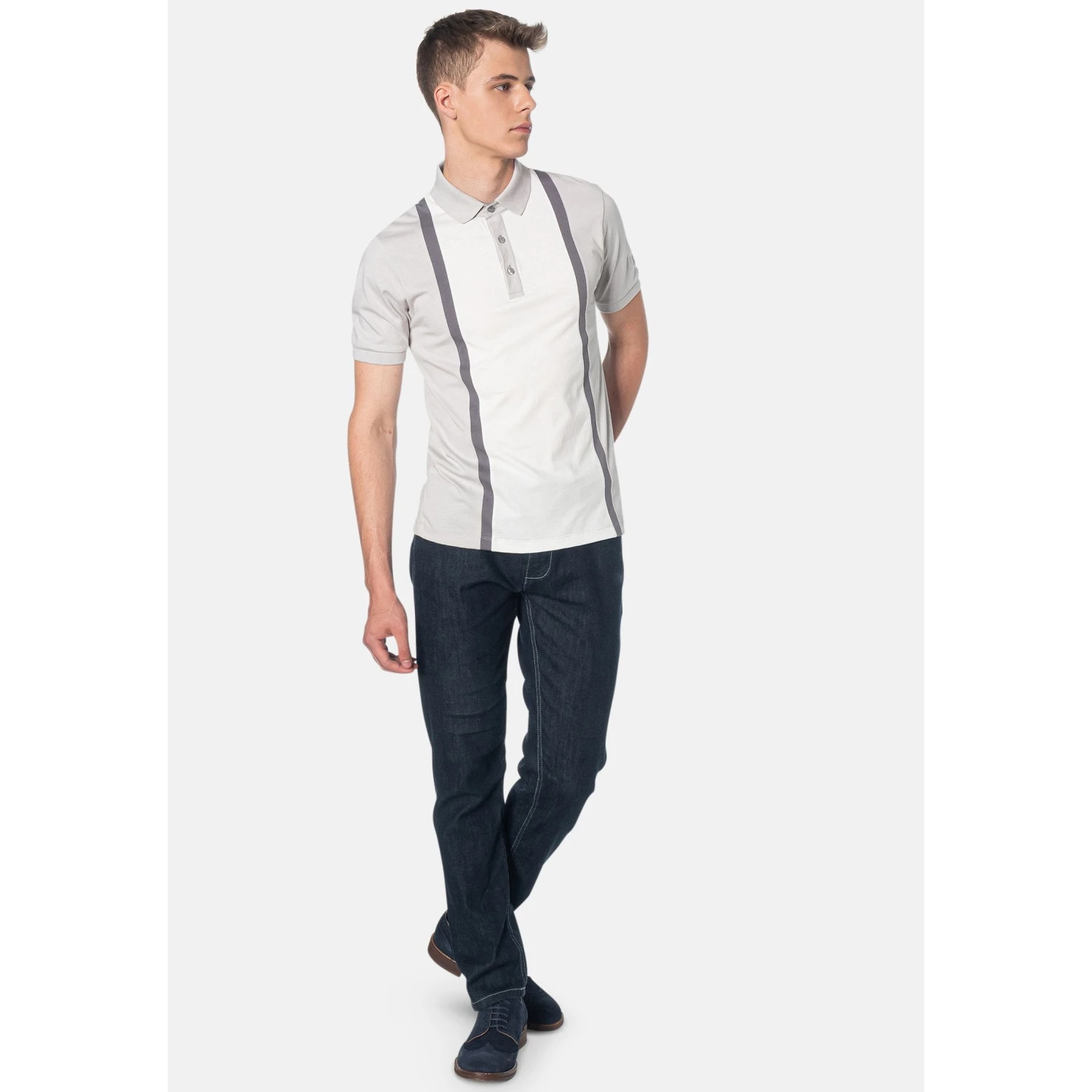 Atlas Light Grey Polo - Merc (Last Available) 5 Atlas Light Grey Polo - Merc (Last Available) - Image 4