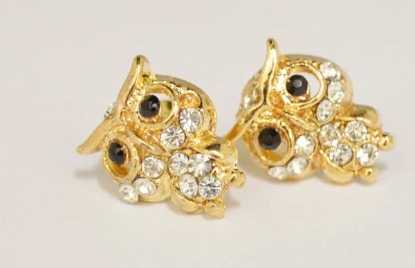 Cute Owl Gem Stud Earrings 4 Cute Owl Gem Stud Earrings - Image 2