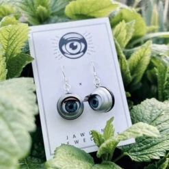 Vintage Style Blinking Doll Eyeball Earrings - Jawline Jewelry (Last Available)
