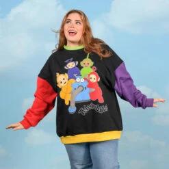 Teletubbies Drop Sleeve Colour Block Sweater - Cakeworthy