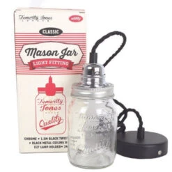 Mason Jar Light Pendant Fitting