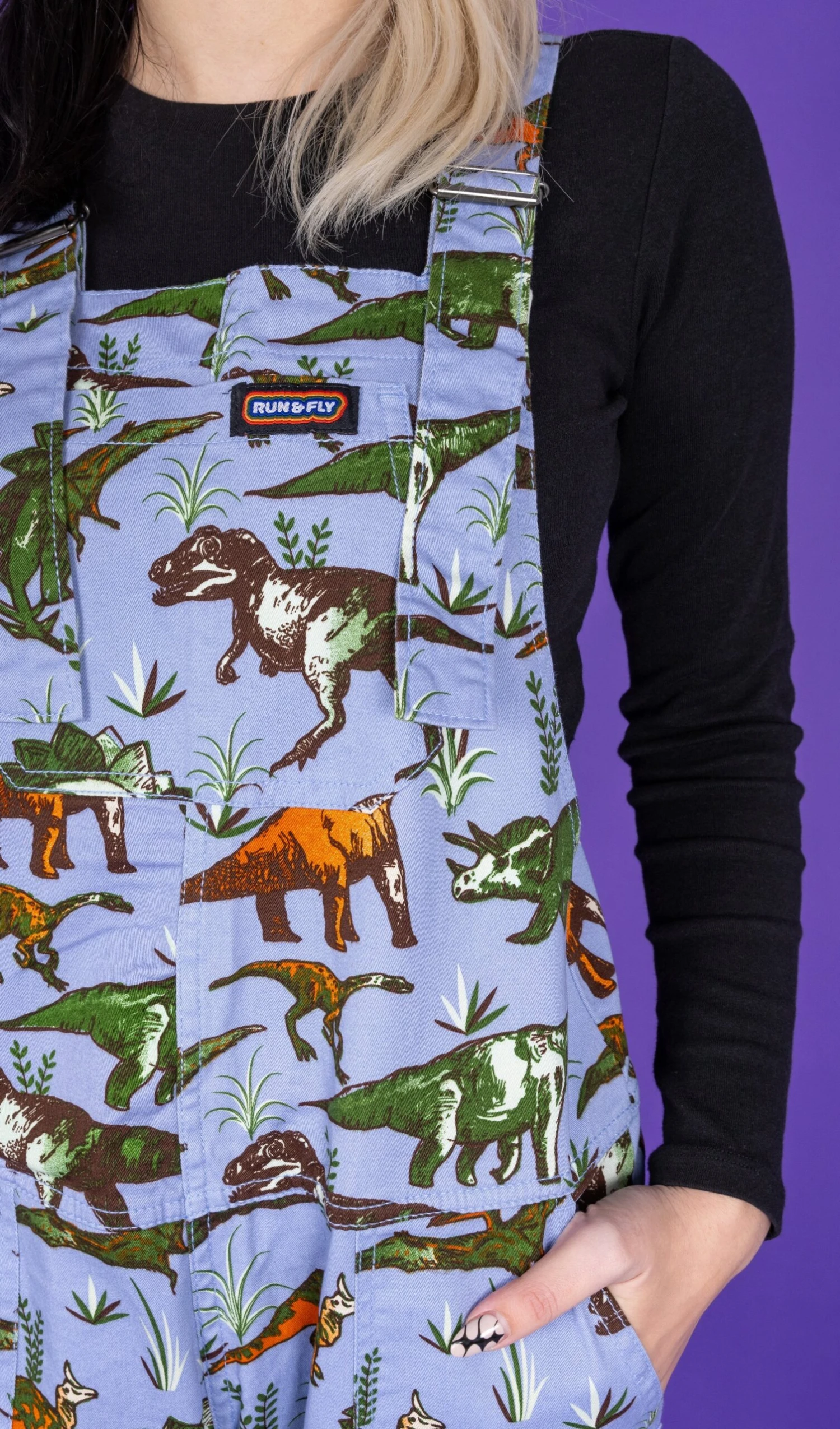 Blue Adventure Dinosaur Dungarees - Run & Fly 5 Blue Adventure Dinosaur Dungarees - Run & Fly - Image 3