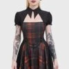 Amberic Tartan Dress - Killstar 2 Amberic Tartan Dress - Killstar -HELL BUNNY SHOP AMBERIC DRESS W B