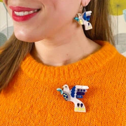 Peace & Love Drop Earrings - Erstwilder Modern Holiday (Last Available) -HELL BUNNY SHOP AS1BH08Peace LoveBroochMODEL c4e74a9c e4b5 4251 95c9 4d43b62e210b