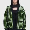 Beetlejuice Beetlejuice Beetlejuice Intarsia Cardigan- Killstar X Beetlejuice