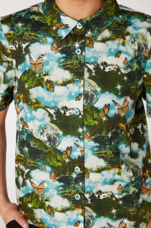 Butterfly Scenic Cotton Blouse - Dangerfield 6 Butterfly Scenic Cotton Blouse - Dangerfield - Image 4