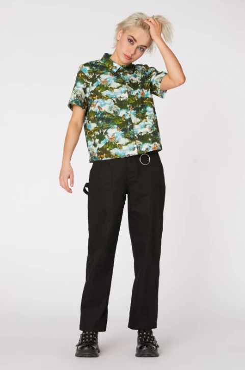 Butterfly Scenic Cotton Blouse - Dangerfield 4 Butterfly Scenic Cotton Blouse - Dangerfield - Image 2