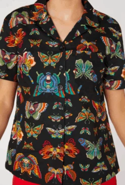 Butterfly Effect Cotton Shirt - Dangerfield -HELL BUNNY SHOP Capture eb784c18 3a5c 49d8 bf23 02e2af9a1f14