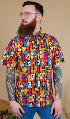 Finding Fox Dog Print Short Sleeve Shirt - Run & Fly [Last Available] -HELL BUNNY SHOP DOGSHIRT3 800x b82c7332 32a9 4777 a81c 34451b1cd401