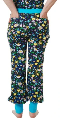 Children's Midsummer Purple Floral Organic Baggy Pants - Duns Sweden -HELL BUNNY SHOP DSC 0107