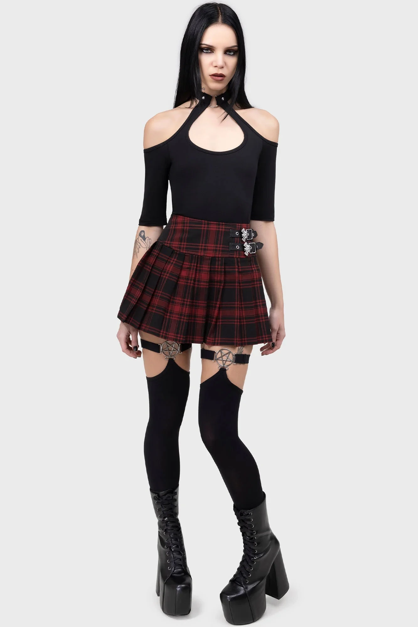 Fiendish Hold Up Stockings - Killstar 6 Fiendish Hold Up Stockings - Killstar - Image 4