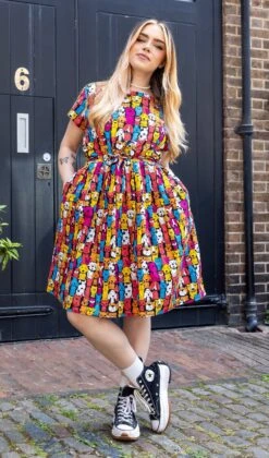 Finding Fox Dog Tea Stretch Dress With Pockets - Run & Fly