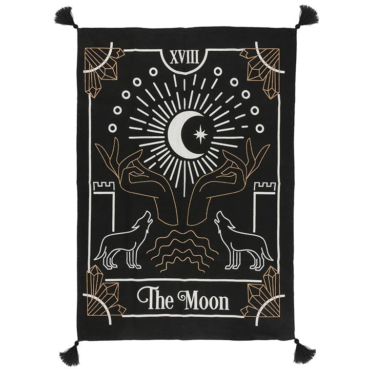 Large Moon Tarot Card Wall Tapestry 3 Large Moon Tarot Card Wall Tapestry