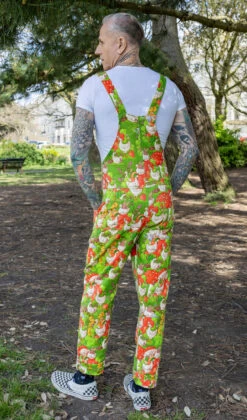 The Mushroom Babes In The Geese Garden Stretch Twill Dungarees - Run & Fly 11 The Mushroom Babes In The Geese Garden Stretch Twill Dungarees - Run & Fly -HELL BUNNY SHOP GEESENEW6