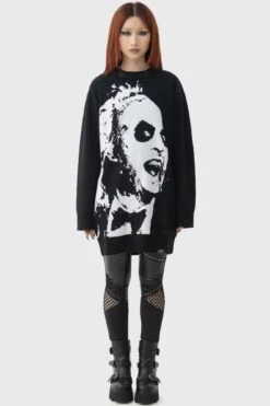 Ghost With The Most Intarsia Sweater - Killstar X Beetlejuice