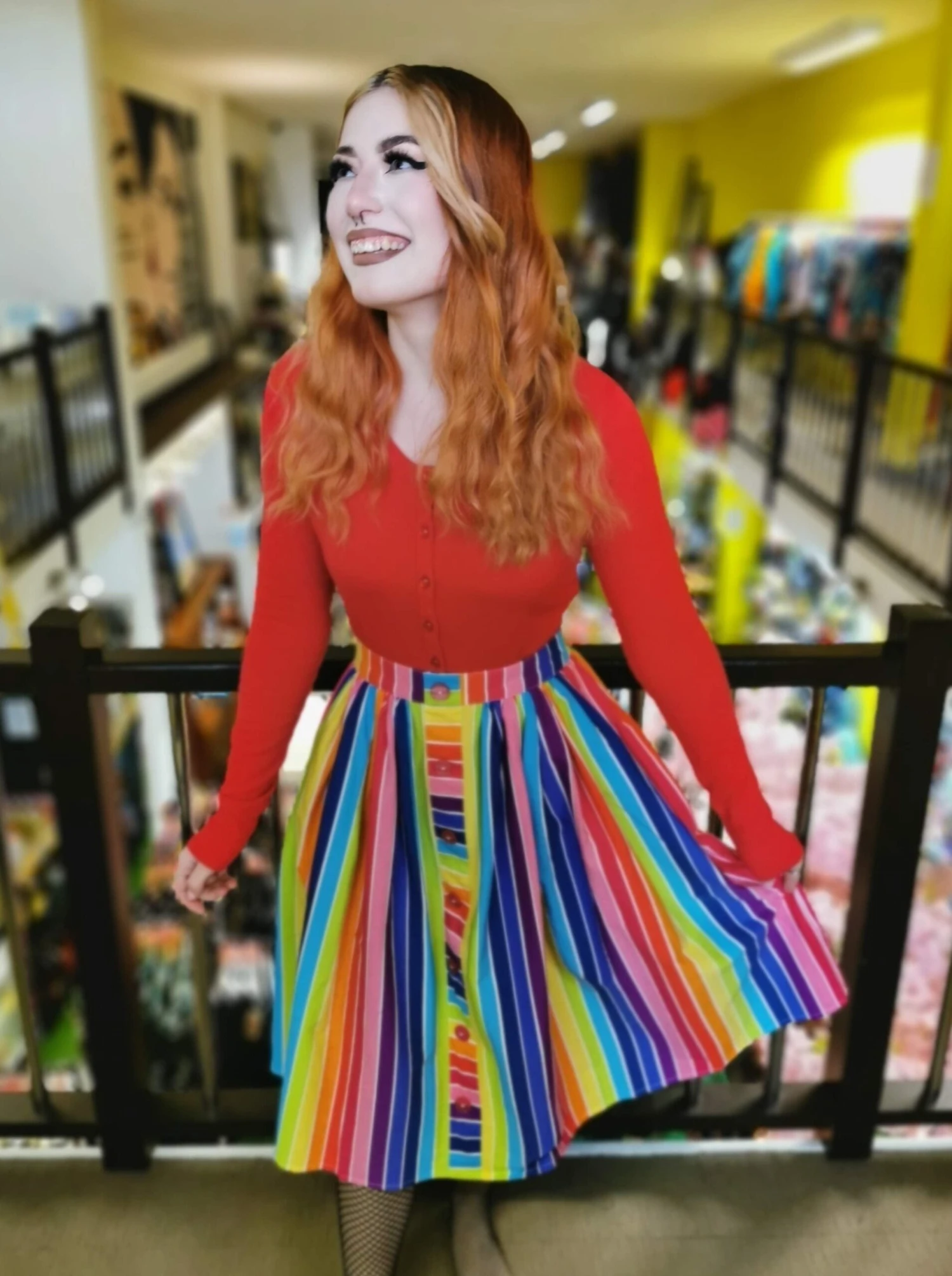 Over The Rainbow 50's Skirt - Hell Bunny 3 Over The Rainbow 50's Skirt - Hell Bunny