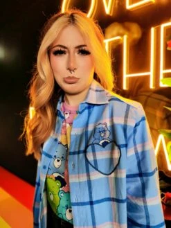 Care Bears Grumpy Bear Flannel Shirt - Cakeworthy