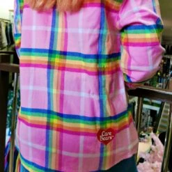 Care Bears Cheer Bear Flannel Shirt - Cakeworthy -HELL BUNNY SHOP IMG E3040