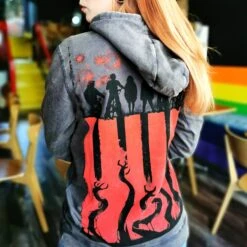 Stranger Things Characters And The Upside Down Pullover Hoodie