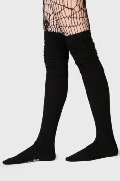Kurika Over The Knee Socks - Killstar -HELL BUNNY SHOP KURIKA SOCKS W D