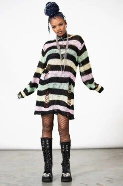 Liqorice Rainbow Pastel Knit Jumper - Killstar