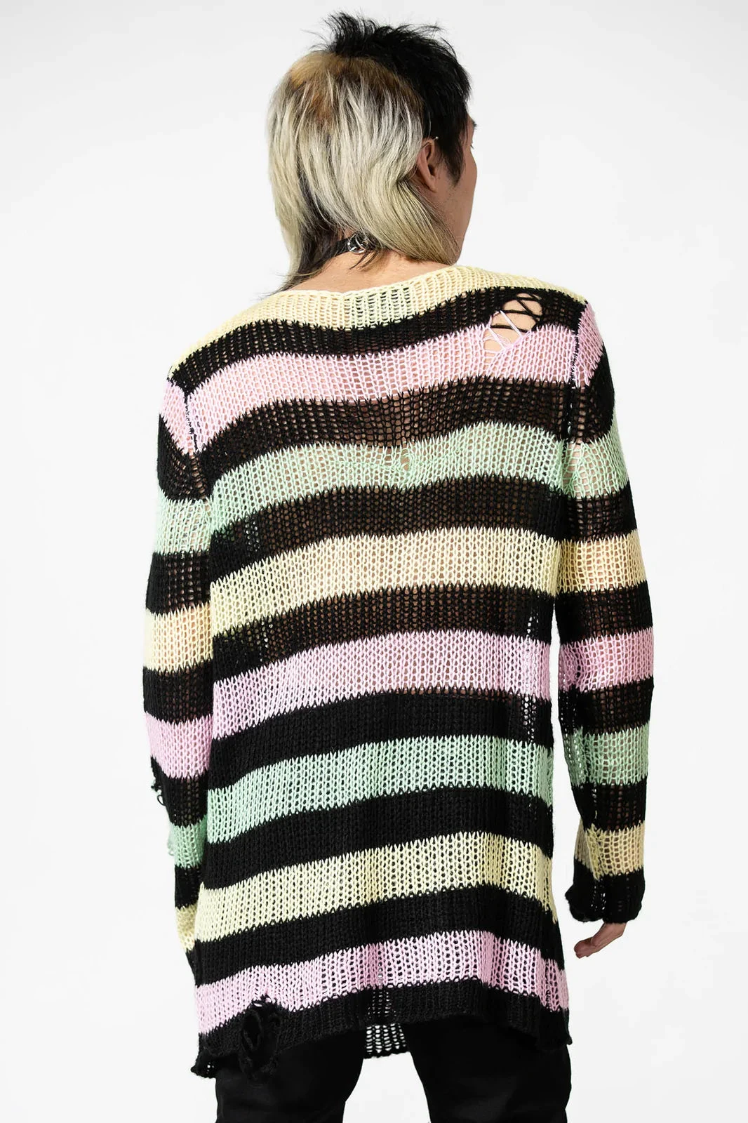 Liqorice Rainbow Pastel Knit Jumper - Killstar 5 Liqorice Rainbow Pastel Knit Jumper - Killstar - Image 3