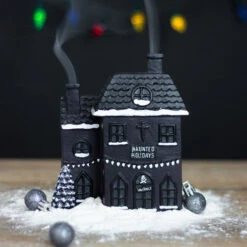 Haunted Holiday House Incense Cone Burner -HELL BUNNY SHOP MC 63222 4