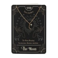 The Moon Tarot Necklace On Greeting Card