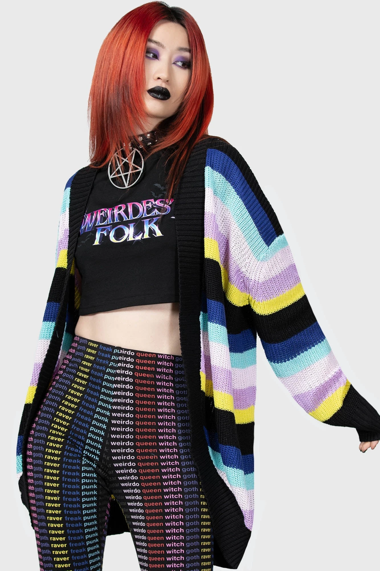 Neon Rainbow Cardigan - Killstar 3 Neon Rainbow Cardigan - Killstar