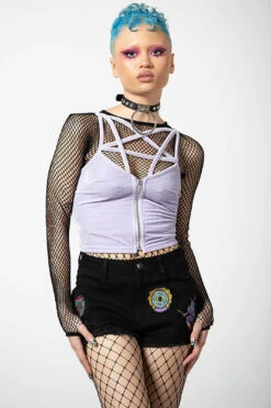 Oracle Denim Shorts - Killstar