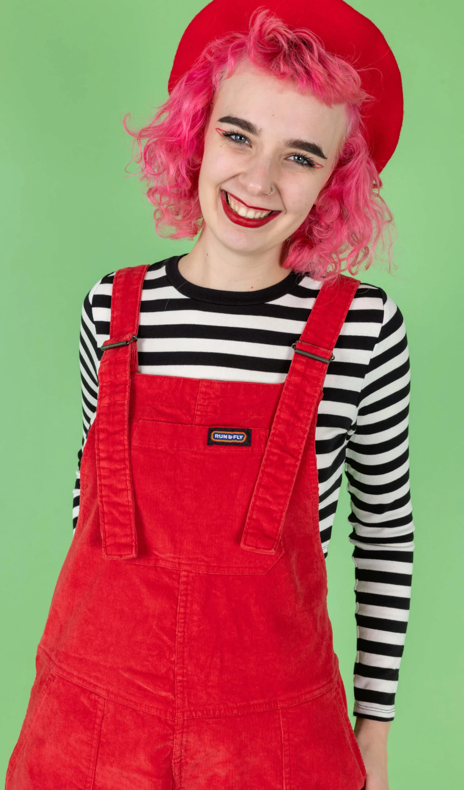 Red Stretch Corduroy Dungarees - Run & Fly 6 Red Stretch Corduroy Dungarees - Run & Fly - Image 4