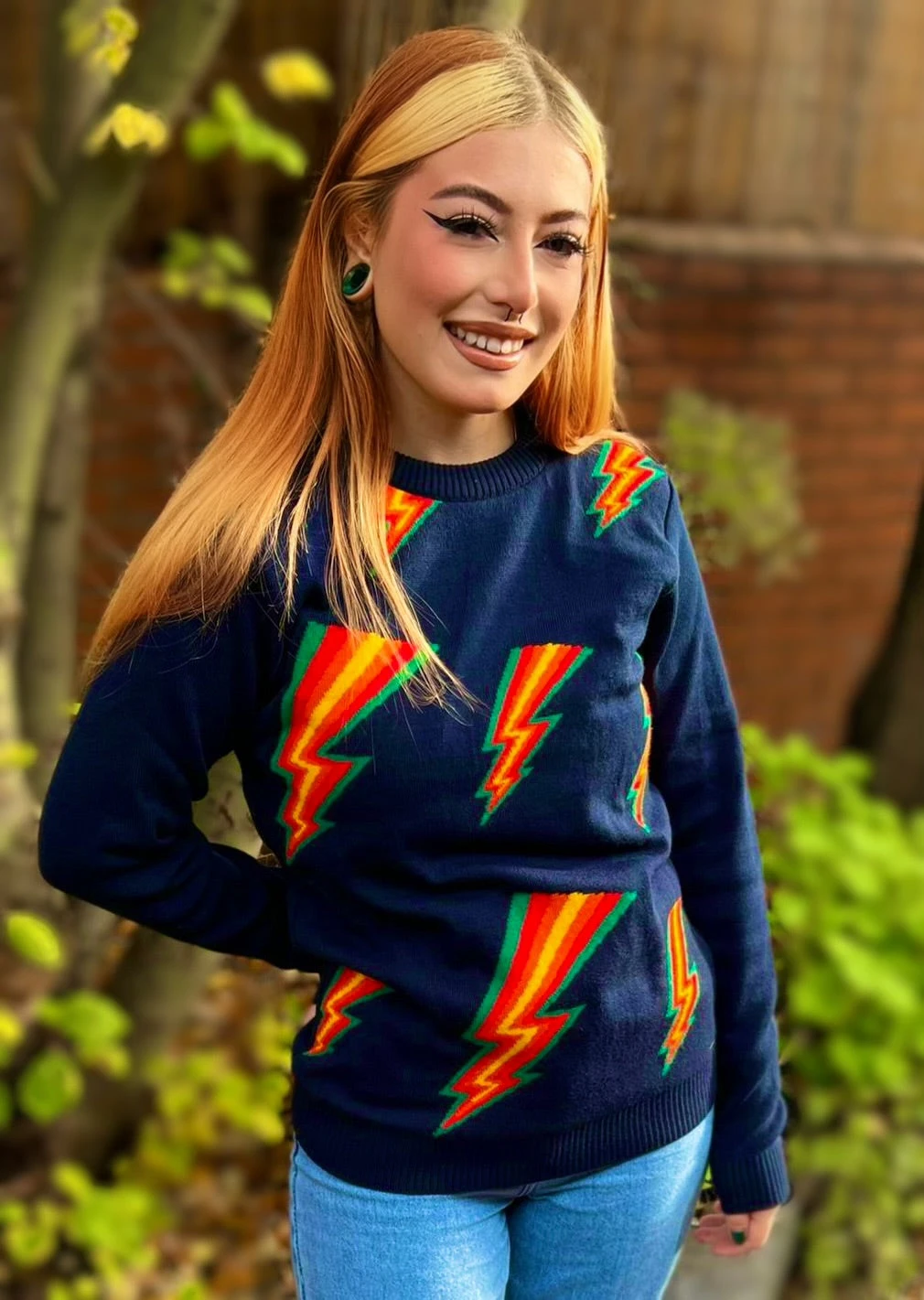 Navy Lightning Bolt Jumper - Run & Fly 3 Navy Lightning Bolt Jumper - Run & Fly