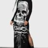Spine Chilling Maxi Dress - Killstar 2 Spine Chilling Maxi Dress - Killstar -HELL BUNNY SHOP SPINE CHILLING MAXI DRESS W B