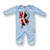 Mom & Dad Flash Baby Playsuit Blue - Six Bunnies