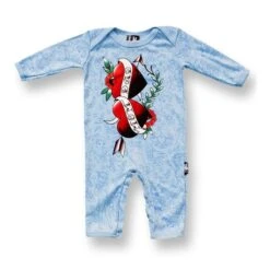 Mom & Dad Flash Baby Playsuit Blue - Six Bunnies