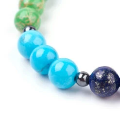 Beaded Chakra Gemstone Stretch Bracelet 57mm -HELL BUNNY SHOP VN 4501 CHAKRA BRCLT GEMSTONES F