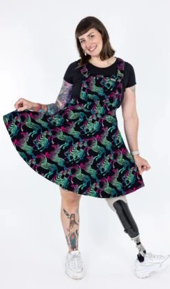 Rainbow Zebra Flared Pinafore Dress - Run & Fly -HELL BUNNY SHOP ZEBRA3 e8b965bd 5cc7 46e7 94d8 e9bf4b373642