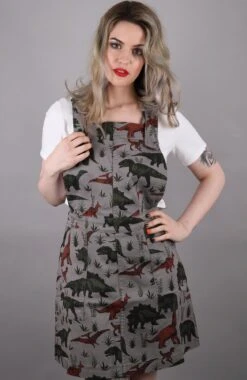 Adventure Dinosaur Grey Pinafore - Run & Fly (Last Available)