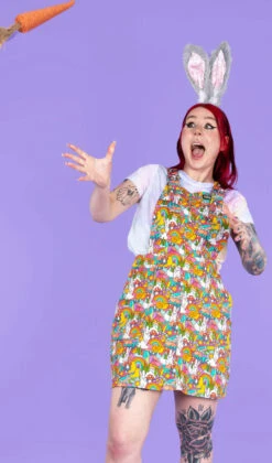 Some Bunny Loves You Stretch Twill Pinafore Dress - Run & Fly -HELL BUNNY SHOP bunpinafore4 1 540x e25edbfa bd8c 46c2 89b3 b6a4fad8d8ce