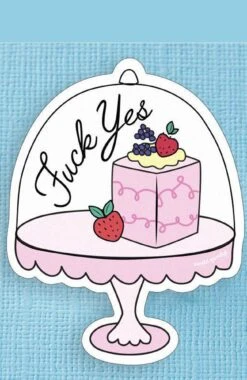Fuck Yes Cakes Large Vinyl Sticker - Punky Pins