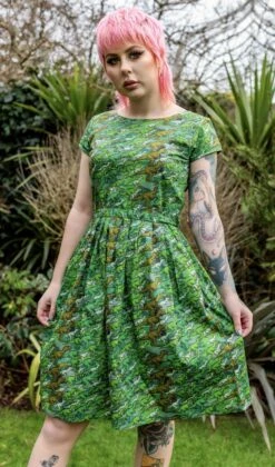 Camo Dino Tea Dress - Run & Fly (Last Available)