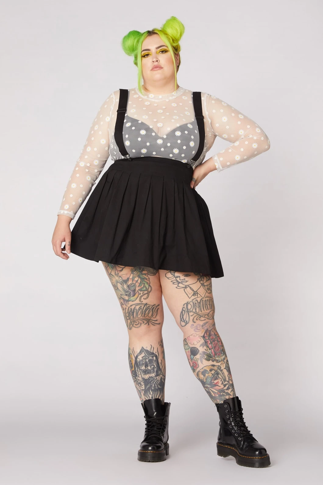 No Rules Pleated Twill Pinafore - Dangerfield 4 No Rules Pleated Twill Pinafore - Dangerfield - Image 2