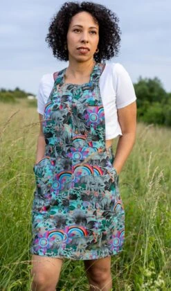 Jurassic Dinosaur Twill Pinafore - Run & Fly