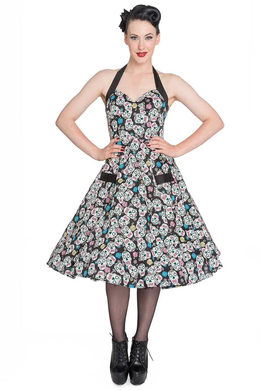Calaveras 50s Dress - Hell Bunny (Last Available) 5 Calaveras 50s Dress - Hell Bunny (Last Available) - Image 3