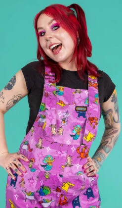 Happiness Enchanters Word Spells Stretch Twill Dungarees - Run & Fly 11 Happiness Enchanters Word Spells Stretch Twill Dungarees - Run & Fly -HELL BUNNY SHOP enchanted 5